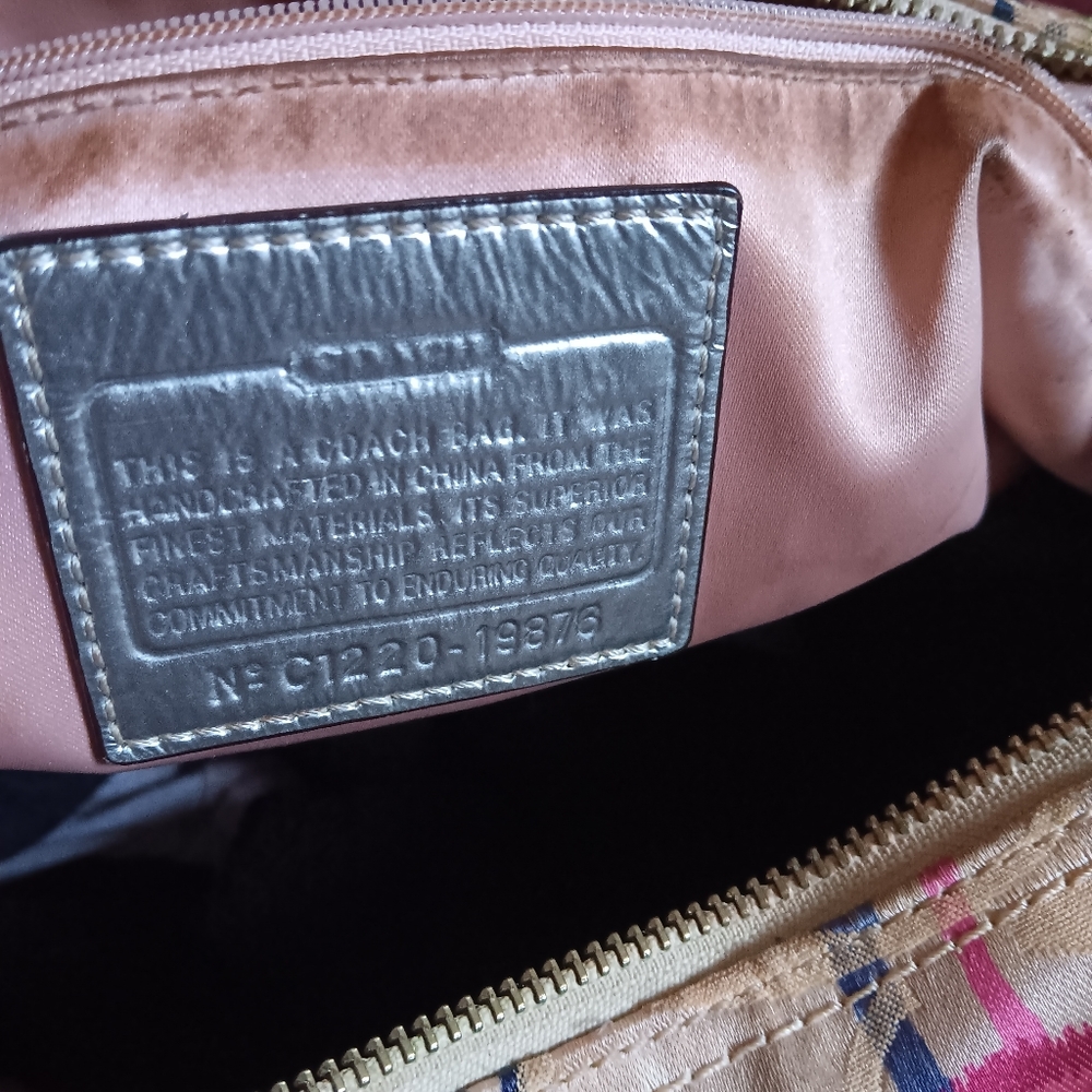 Coach Poppy Ikat Multi-color Signature Glam Tote Bag - Picture 12 of 15
